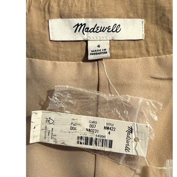 NEW WITH DEFECT Madewell Size 4 Katrina Crop Vest Top in Softdrape Dark Oat - Picture 6 of 9